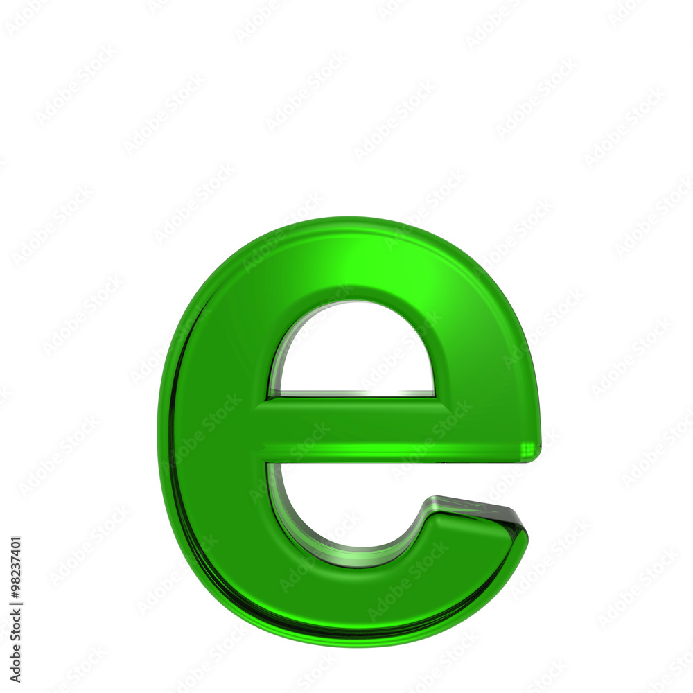 One lower case letter from emerald alphabet set, isolated on white. Computer generated 3D photo rendering. One lower case letter from emerald alphabet set, isolated on white. Computer generated 3D photo rendering.