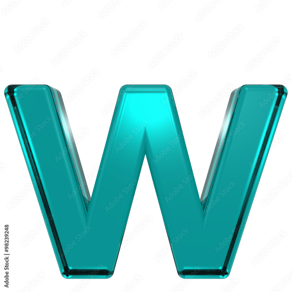 One lower case letter from turquoise alphabet set, isolated on white. Computer generated 3D photo rendering. One lower case letter from turquoise alphabet set, isolated on white. Computer generated 3D photo rendering.
