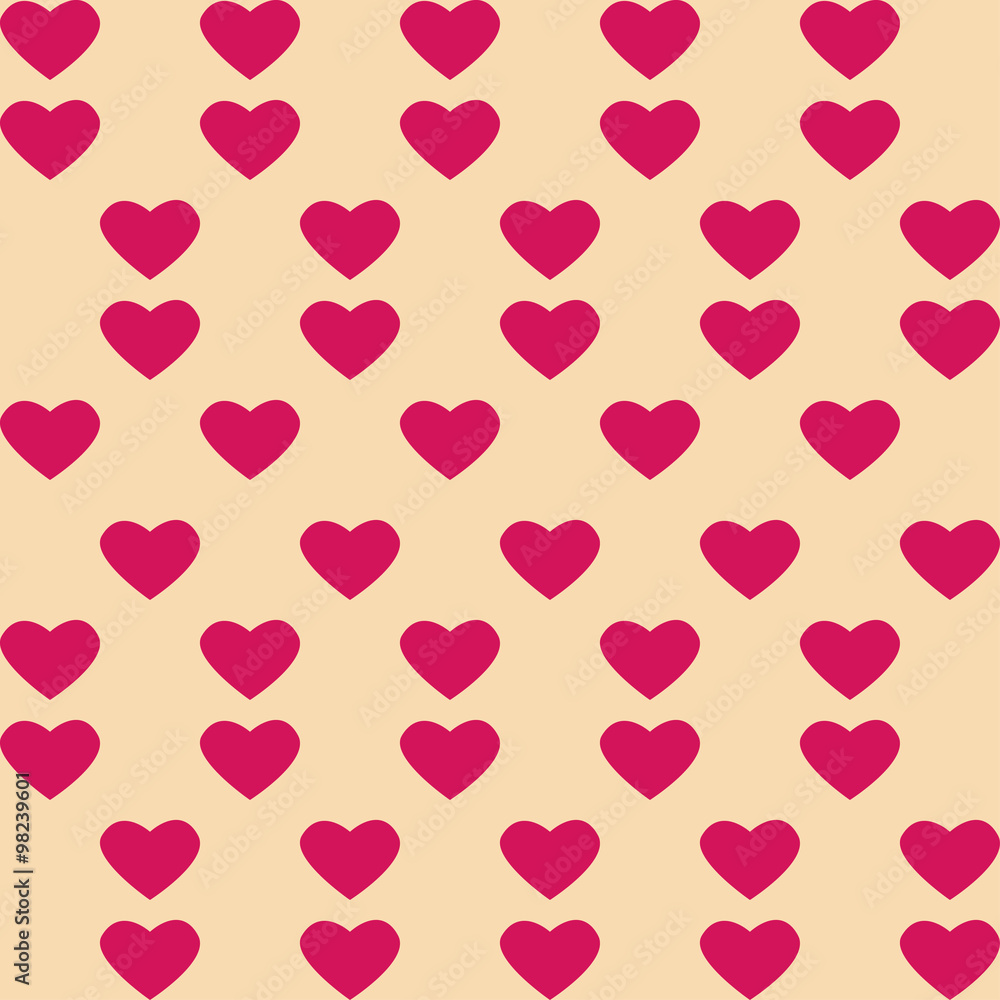 Valentine's seamless pattern with hearts
