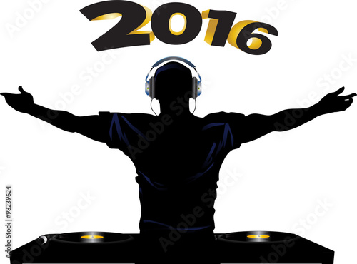 DJ and record decks party 2016