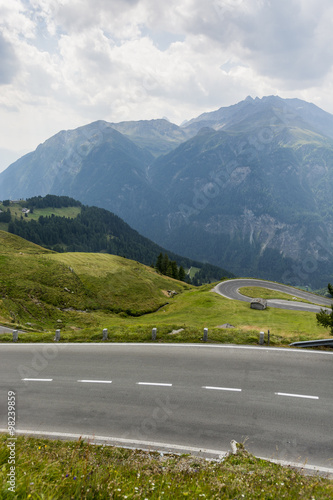 Winding road in the mountains