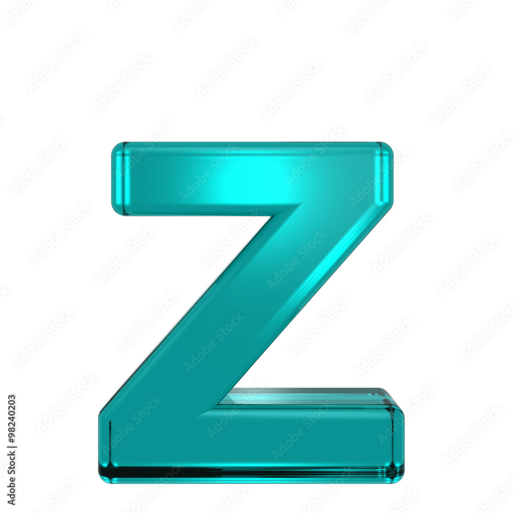 One lower case letter from turquoise alphabet set, isolated on white. Computer generated 3D photo rendering. One lower case letter from turquoise alphabet set, isolated on white. Computer generated 3D photo rendering.