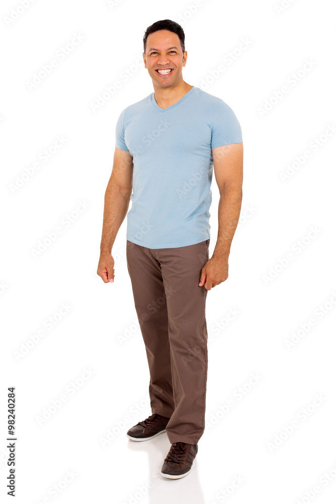 mid age man standing on white mid age man standing on white