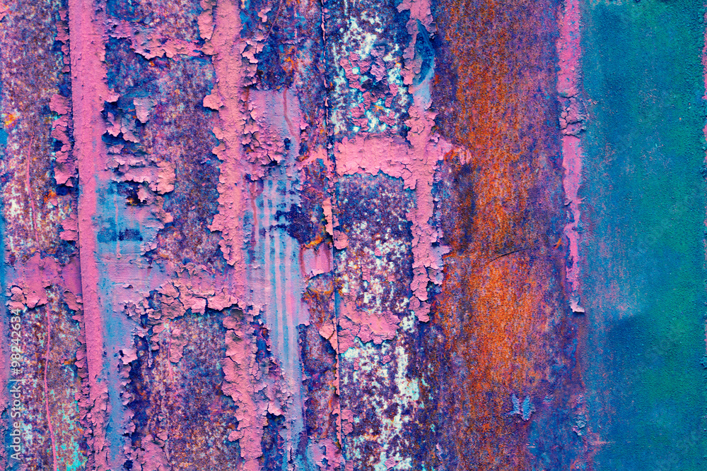Fototapeta premium Abstract colorful rust surface background