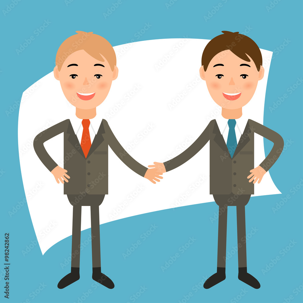 Illustration of a businessmans in the style of flat design .Vec Illustration of a businessmans in the style of flat design .Vec