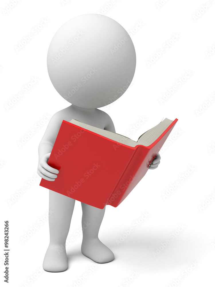 The 3d guy are reading a book The 3d guy are reading a book