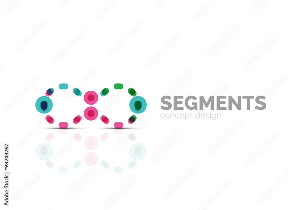 Vector outline minimal abstract geometric logo Vector outline minimal abstract geometric logo