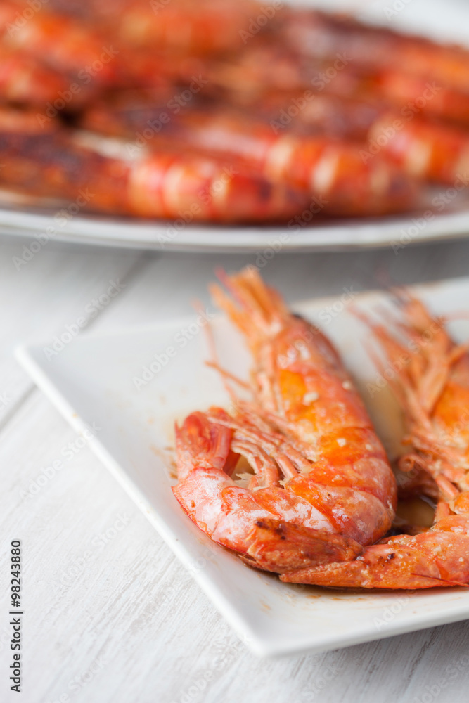 Baked prawn dish Baked prawn dish