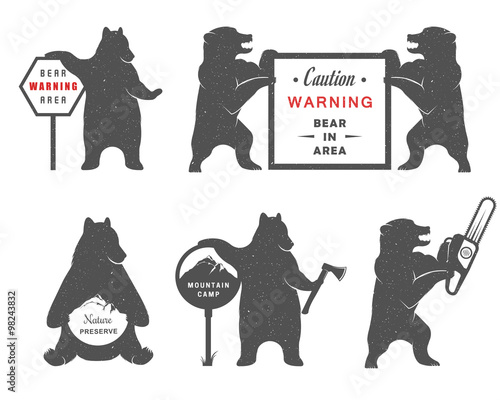 Vintage Illustration of Bear