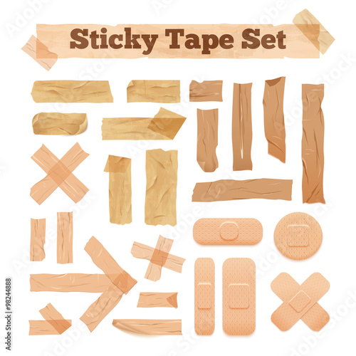 Beige Sticky Tape Set