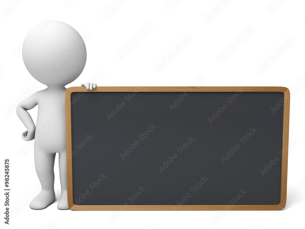 The 3D guy and a blackboard