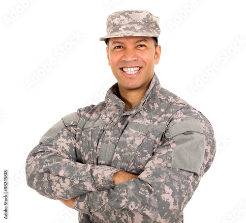 military man close up portrait
