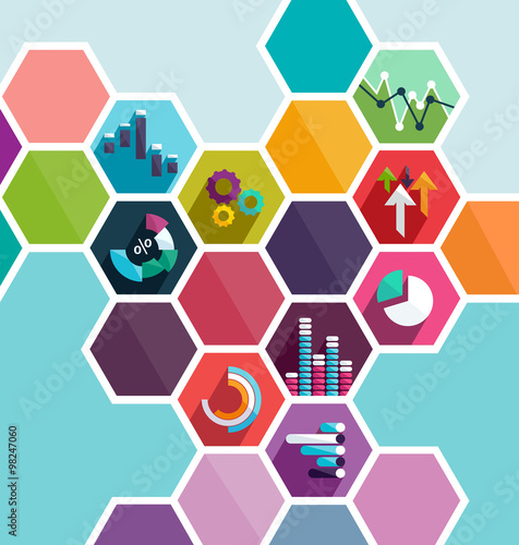 Flat colorful infographic design