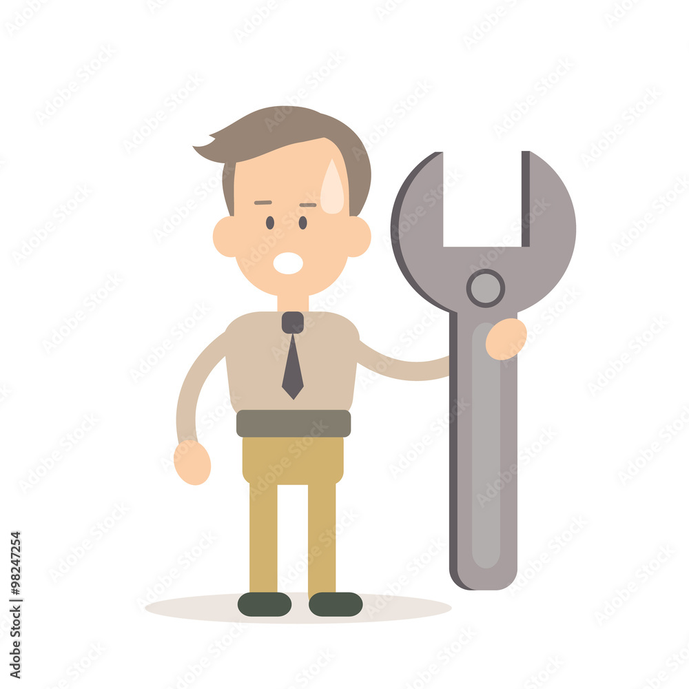 Businessman vector illustration in flat style Businessman vector illustration in flat style