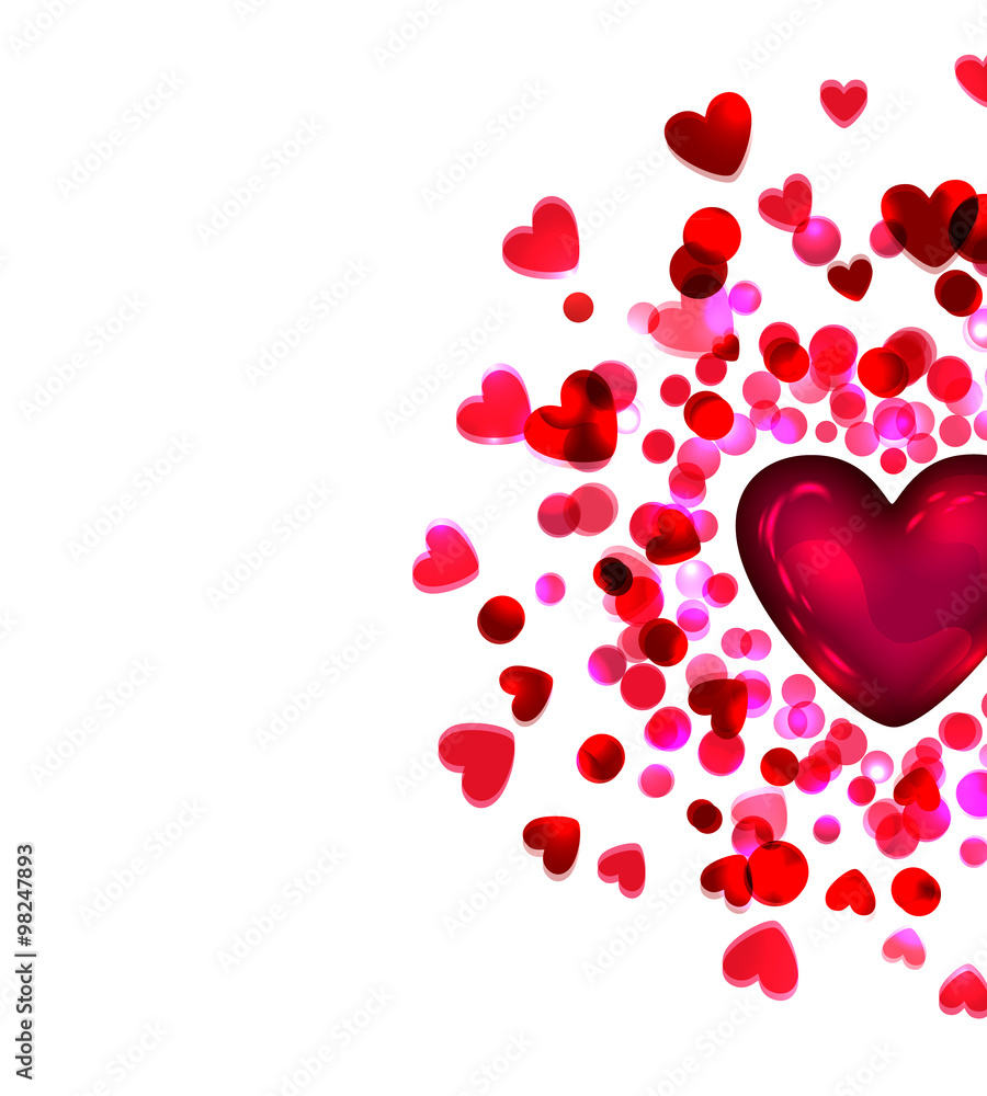 bright heart, a gift on Valentine's Day . vector love background