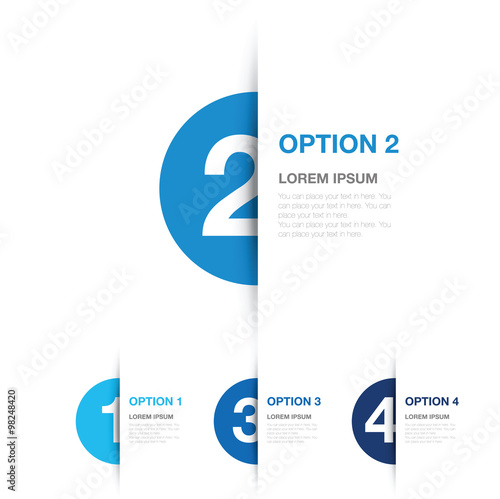 blue numbered option background