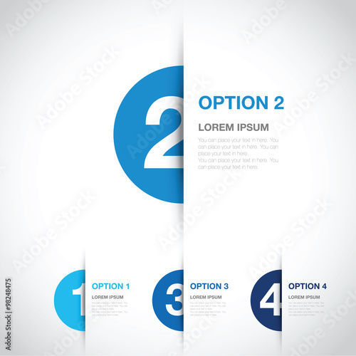 blue numbered option background