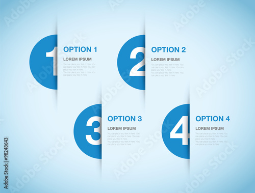 blue numbered option background
