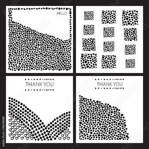 set vector brush strokes careless