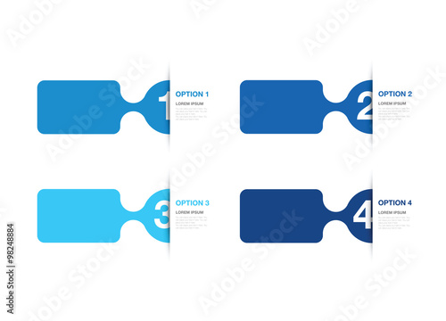 blue numbered option background