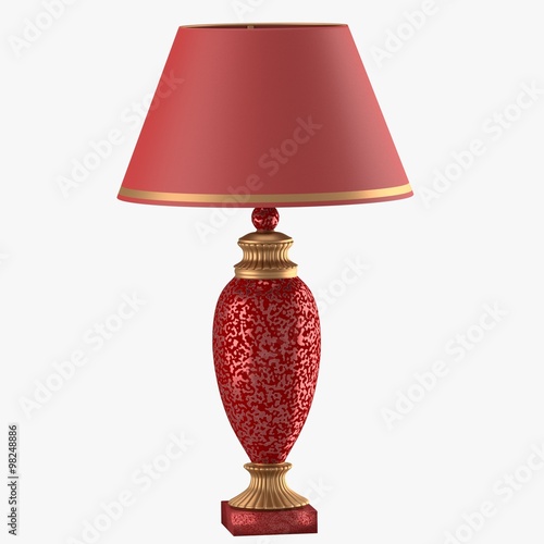 Old-style lamp with red dome