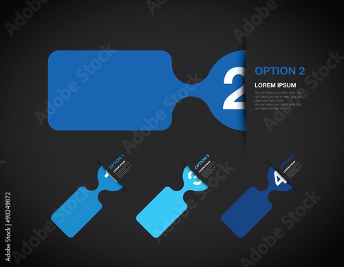 blue numbered option background