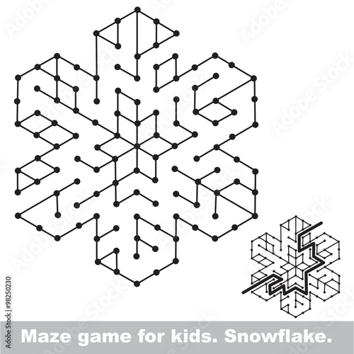 Search the way. Kid maze game to be colored.