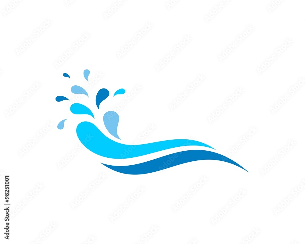 Blue Water Splash Logo Stock Vector | Adobe Stock
