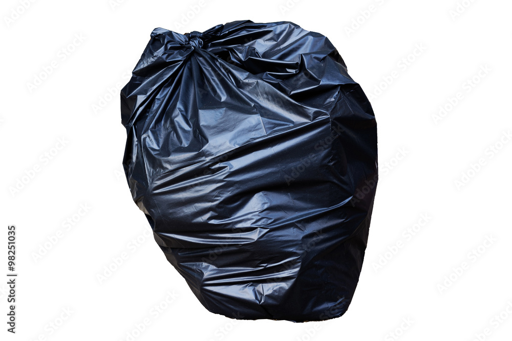 close up of a garbage bag on white background close up of a garbage bag on white background