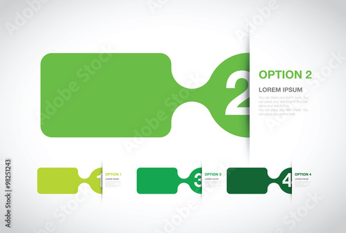 green numbered option background