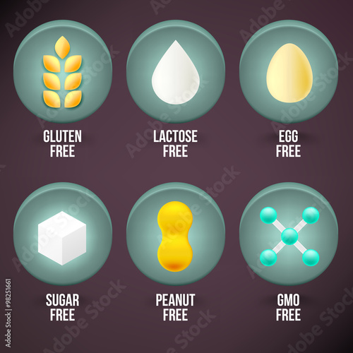 Set of Food Dietary Labels