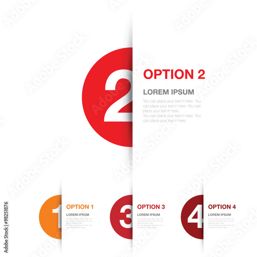 red numbered option background