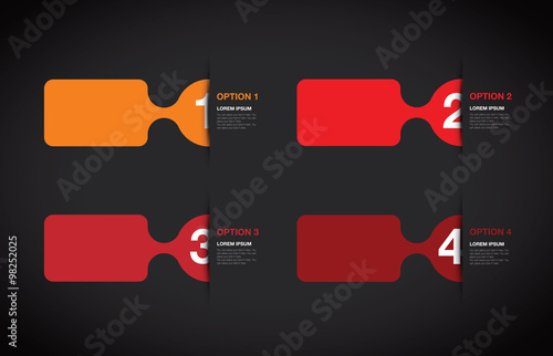 red numbered option background