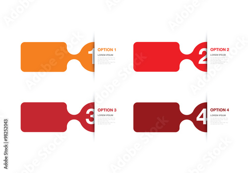 red numbered option background
