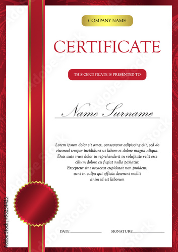 Certificate and diploma template