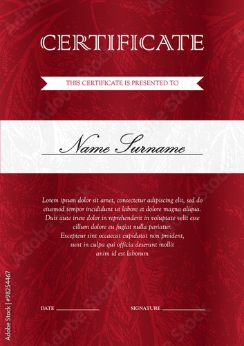 Certificate and diploma template
