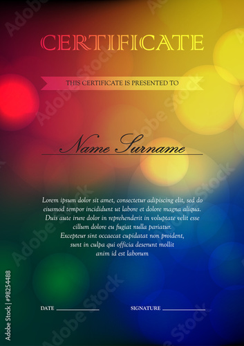 Certificate and diploma template