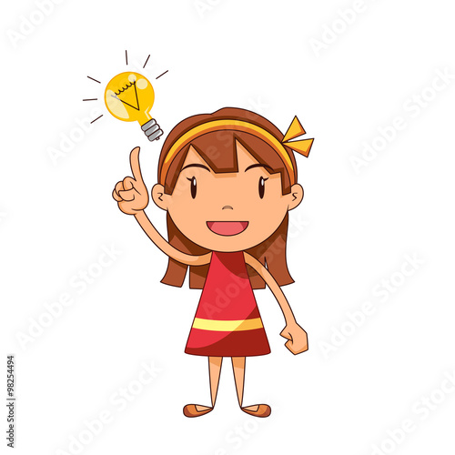 Girl having an idea