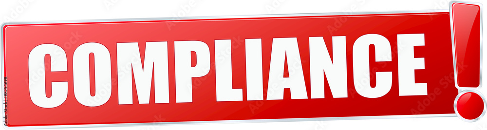 modern red compliance vector sign in red with metallic border and a exclamation mark modern red compliance vector sign in red with metallic border and a exclamation mark