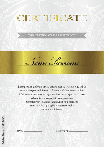 Certificate and diploma template