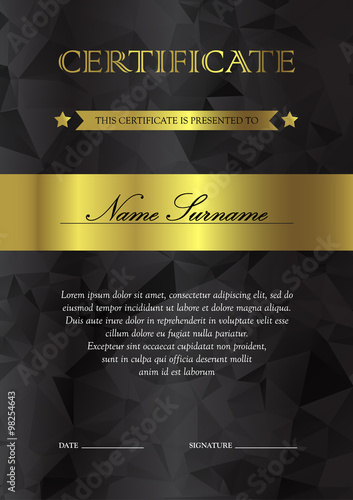 Certificate and diploma template