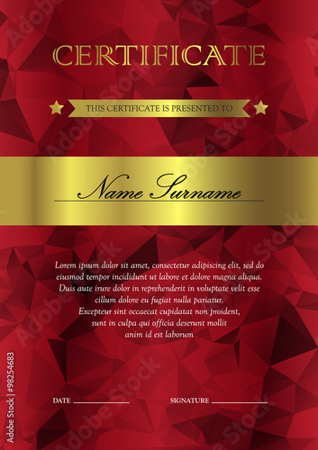 Certificate and diploma template