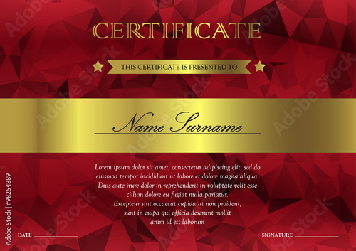 Certificate and diploma template