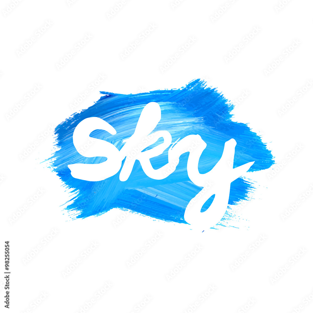 Fototapeta premium Watercolor sky badges. Vector
