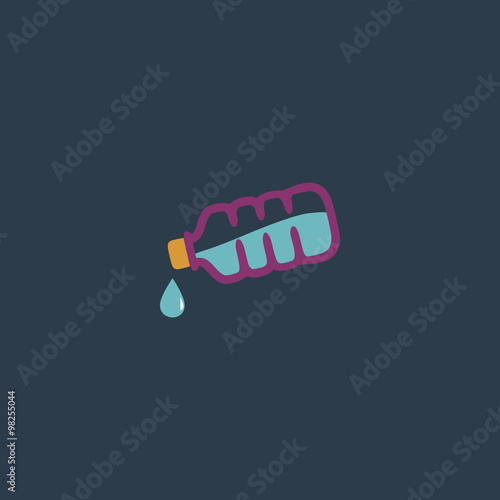Water bottle with drop icon