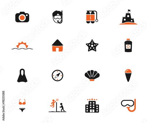 Beach simply icons