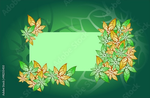 Invitation Cover with Leaves Shape