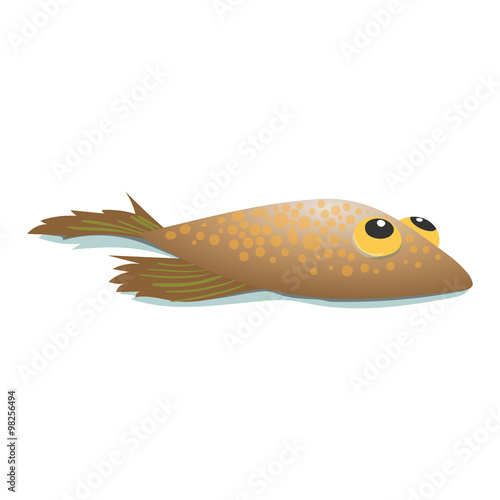 Flounder comic cartoon icon