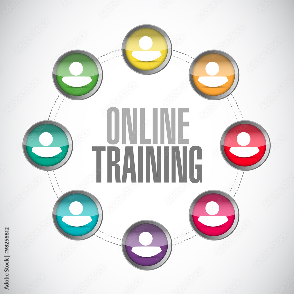 Online Training network sign concept Online Training network sign concept