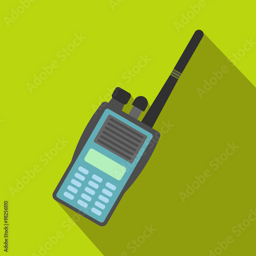 Military radio flat icon photo